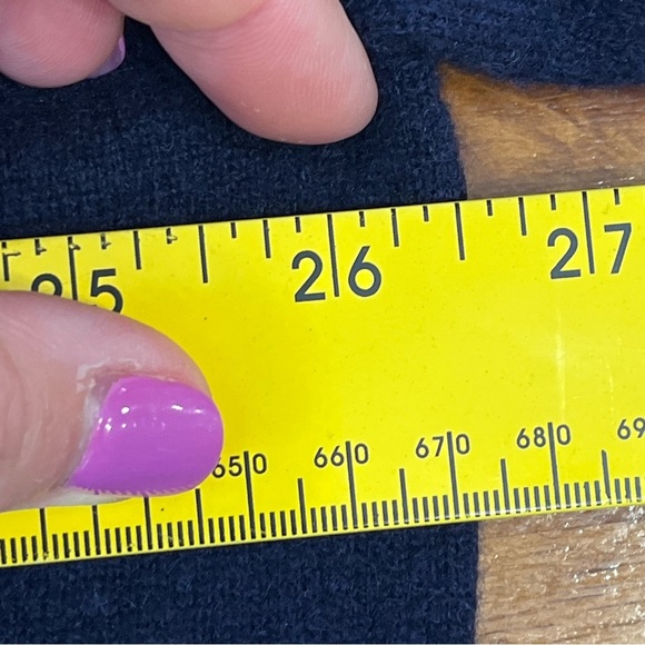 Lands' End Men's Deep Blue navy V-Neck Sweater 100% cashmere size XXL - Picture 5 of 7